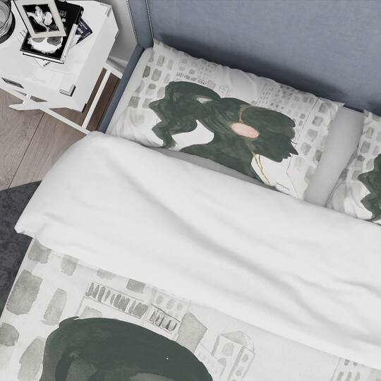 Designart 'Glam Pink Ladies III' Teenage Bedding Set